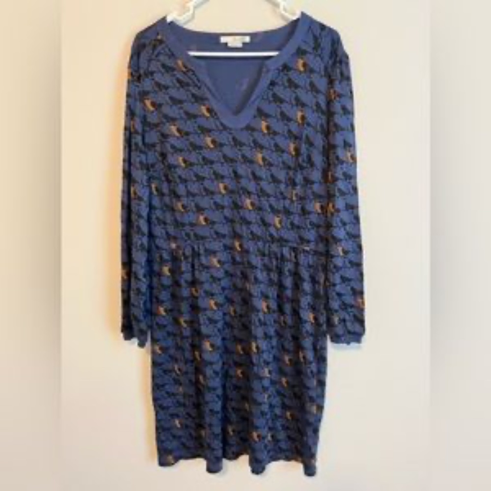 Boden Alicia Goldfinch Dress Long Sleeve Midi